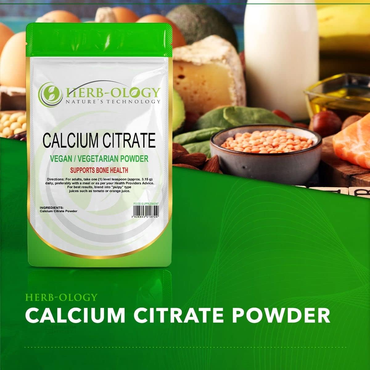 Herb-Ology Calcium Citrate Powder, 100 g (Pack of 1) - Image 4
