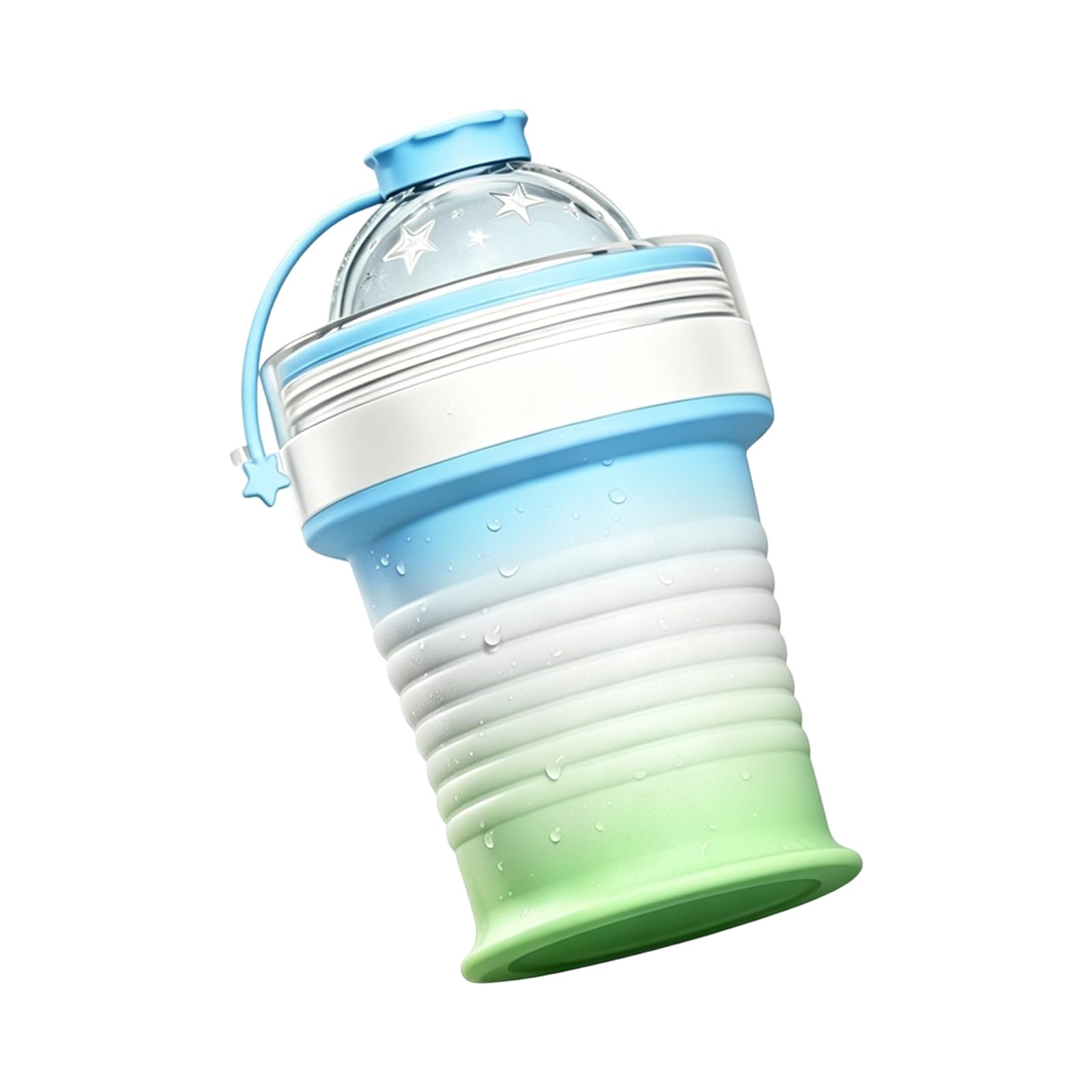 SHINLHUA Food Grade Silicone Ice Ball Mold with Foldable Cup and Straw for Drink Multifunctional Folding Drinking Cup Drinkware Accessories