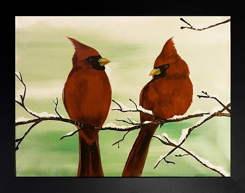 Buyartforless IF EDC437 24x18 1.25 Black Canvas Wall Art, 26.5x20.5, Red