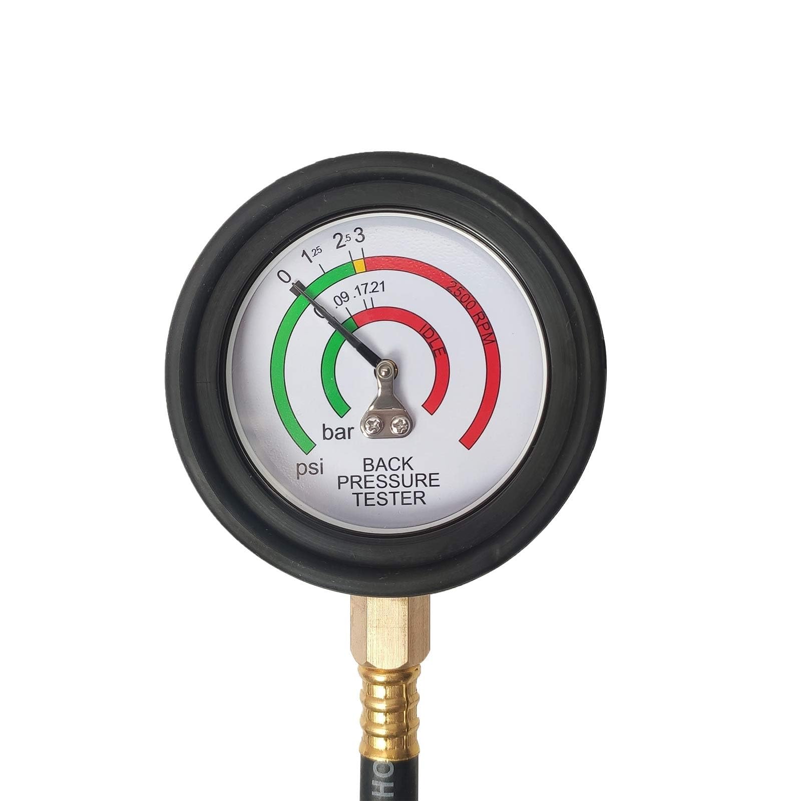 Juego De Comprobador De Contrapresión De Escape De Automóvil, Kit De Herramientas De Prueba De Manómetro, Comprobador De Presión De Manómetro De Vacío De Bomba De Combustible, Gasolina
