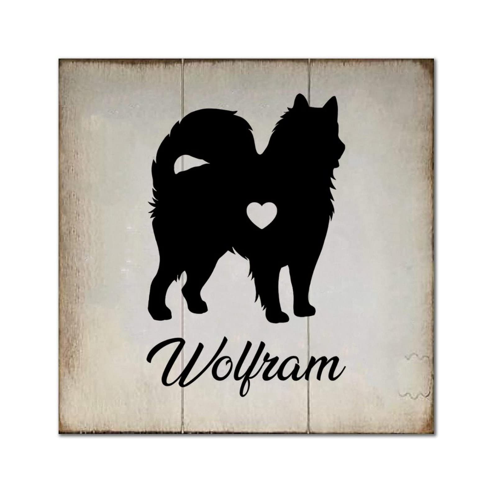 Plaque en bois Briard personnalisée avec nom panneau déco murale maison
