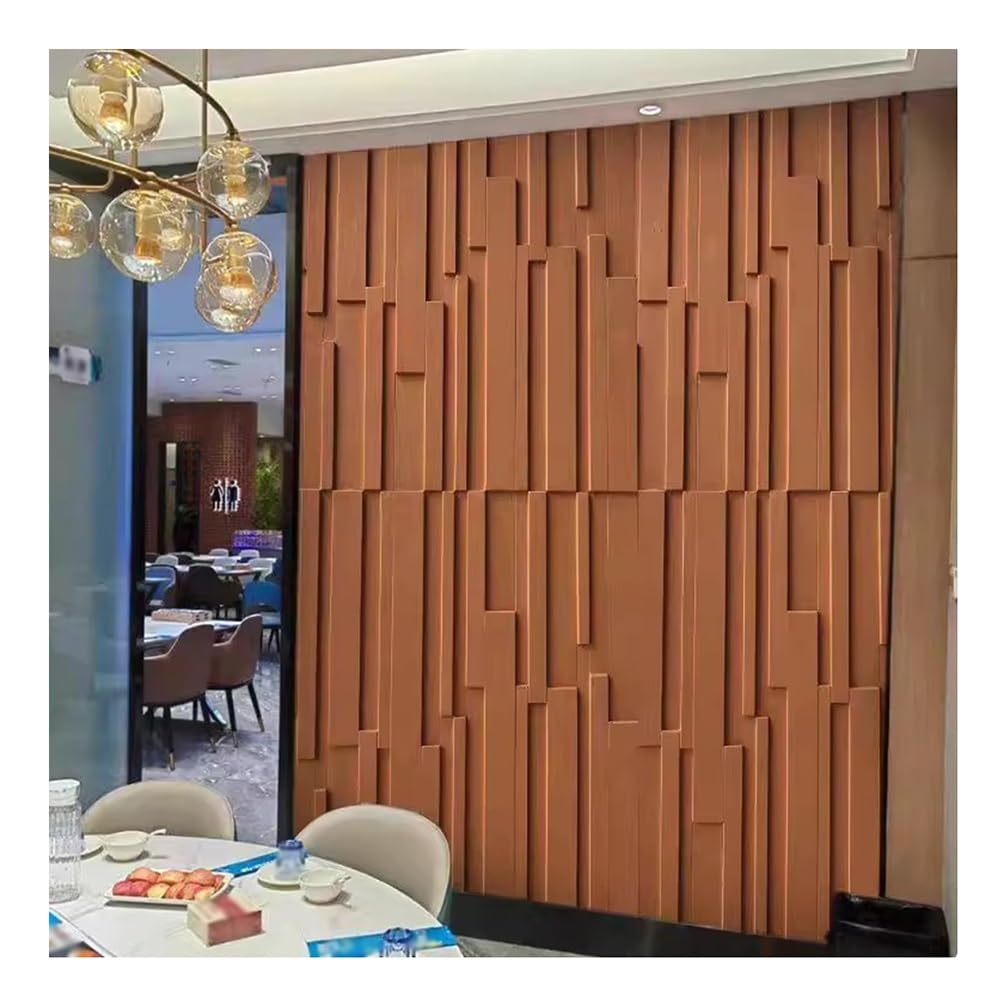 Paneles de pared 3D para decoración interior y exterior, paneles de listones de piedra sintética para sala de estar, dormitorio, cocina, baño, impermeable, 15 mm de grosor