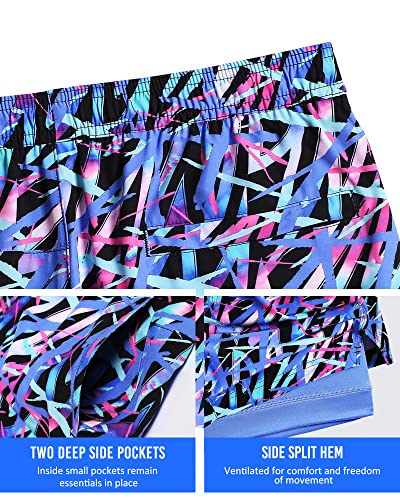 Image of maamgic Mens 5 inch Gym Running Shorts for Men 2 in 1 Quick Dry Workout Athletic Shorts