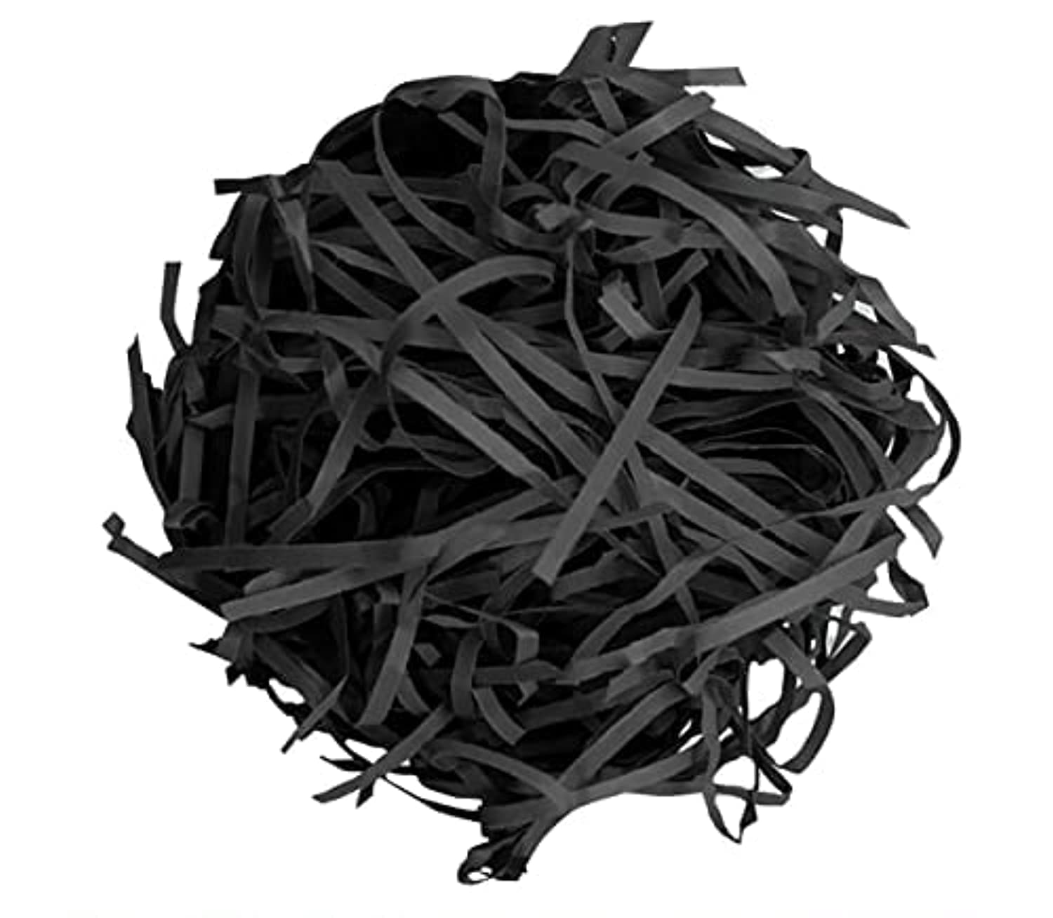 MARKQ Crinkle Cut Shredded Paper Filler for Gift Wrapping Hamper/Basket Filling, Packing Supplies (Black)