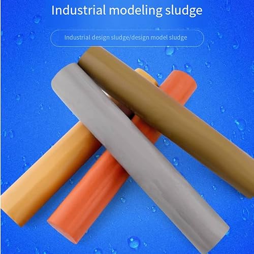 Miniatura 3 de Arcilla industrial de material de arcilla suave, adecuada para una variedad de formas talladas a mano, 2.2 librastira (café, color de piel, gris,