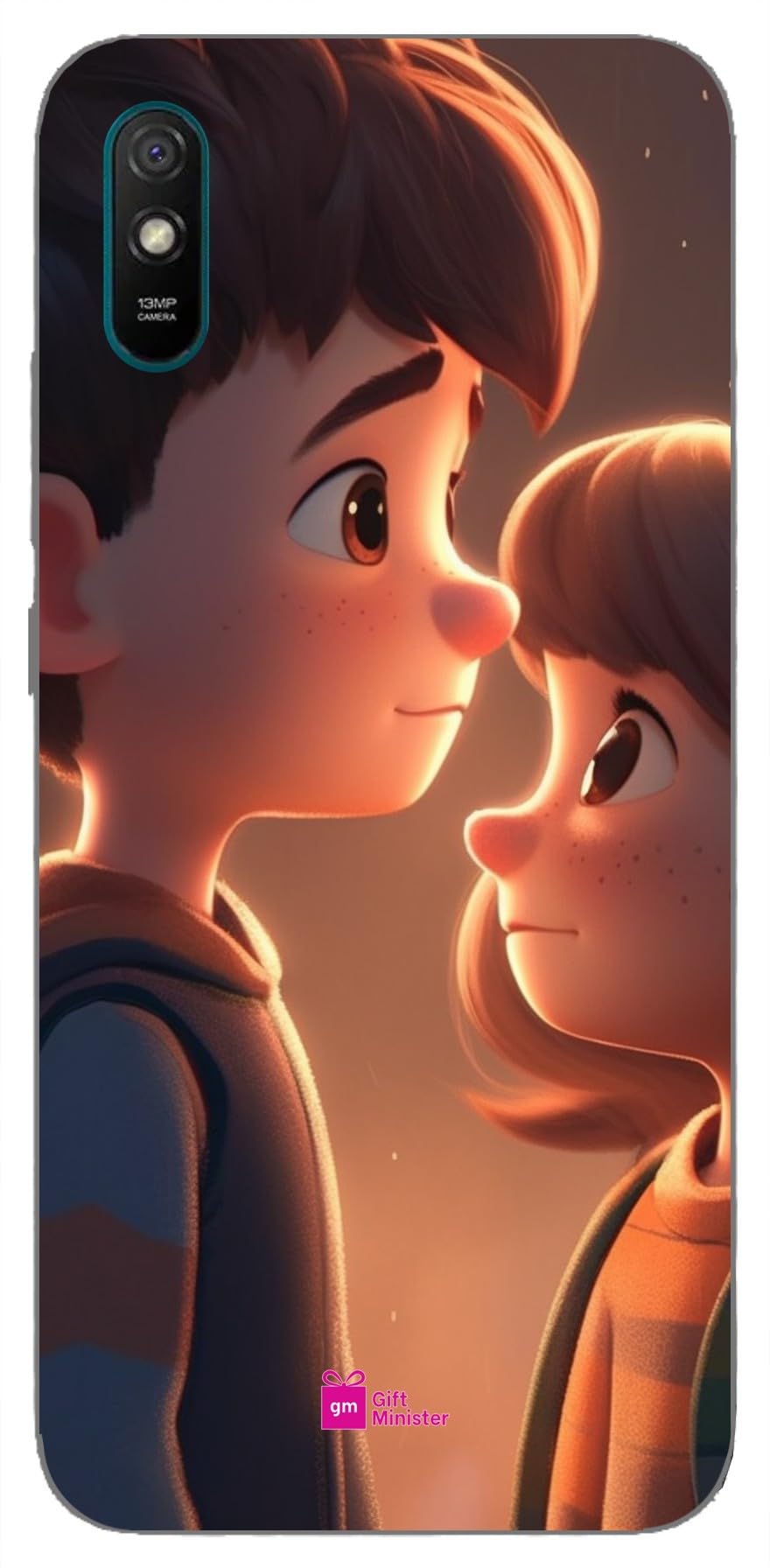 Gift MinisterSoft Designer Mobile Case for Xiaomi Redmi 9A Back Cover Sienna - Super Cute Boxing Story Art Boy Girl Happy Shockproof Clear Anti-Slip Protective Anti-Fingerprint 1Pcs 17018