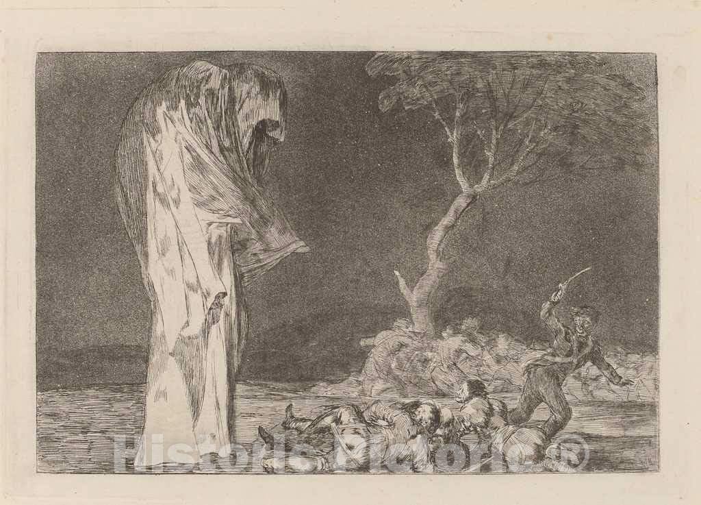 Art Print : Francisco de Goya, Disparate de Miedo (Folly of Fear), in or After 1816, Historic Wall Décor : 12in x 08in
