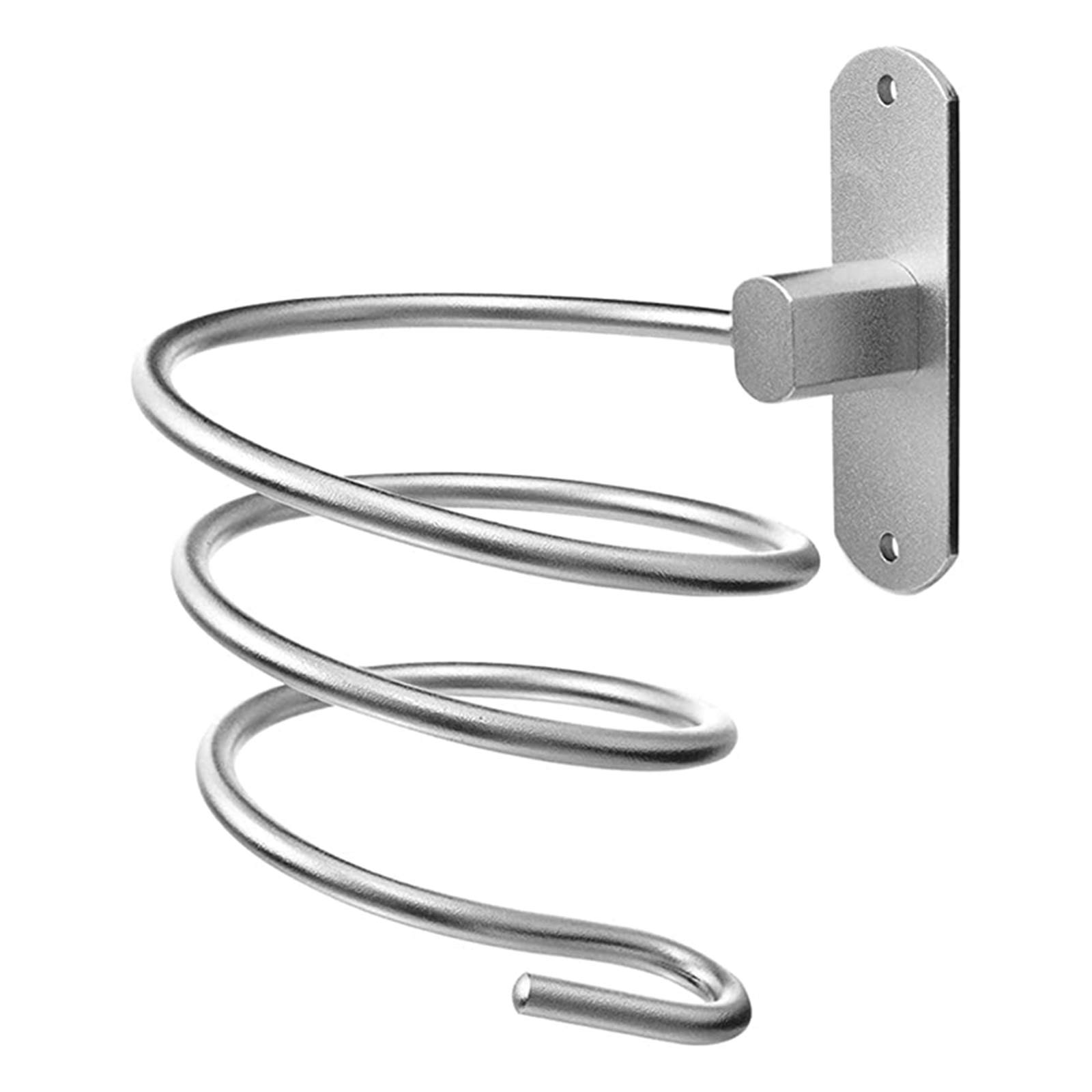 Hair Dryer Holder Curler Holder Silver