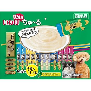 Amazon | いなば ちゅ~る とりささみバラエティ 40本 犬用おやつ