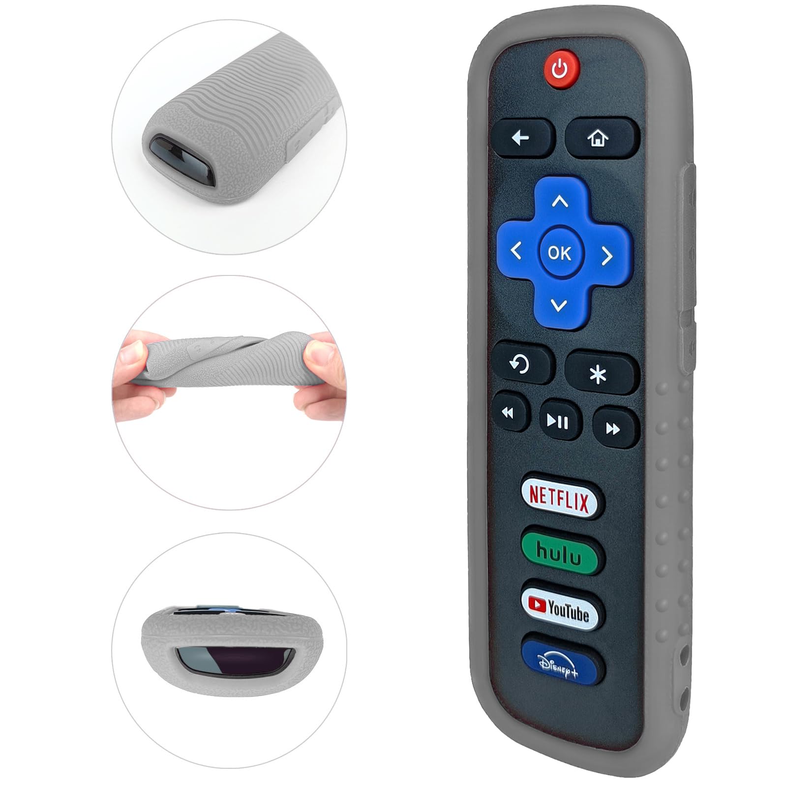 Protective Cover for Roku Remote, Environmentally Friendly Silicone Material, Drop-Proof, Dust-Proof, Washable - Image 4