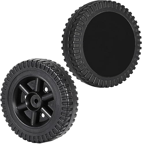 Miniatura 3 de Faddare G206-0025-W1 Piezas de repuesto de ruedas de parrilla de 6 pulgadas con cubierta, 2 piezas de repuesto de ruedas moldeadas por soplado para