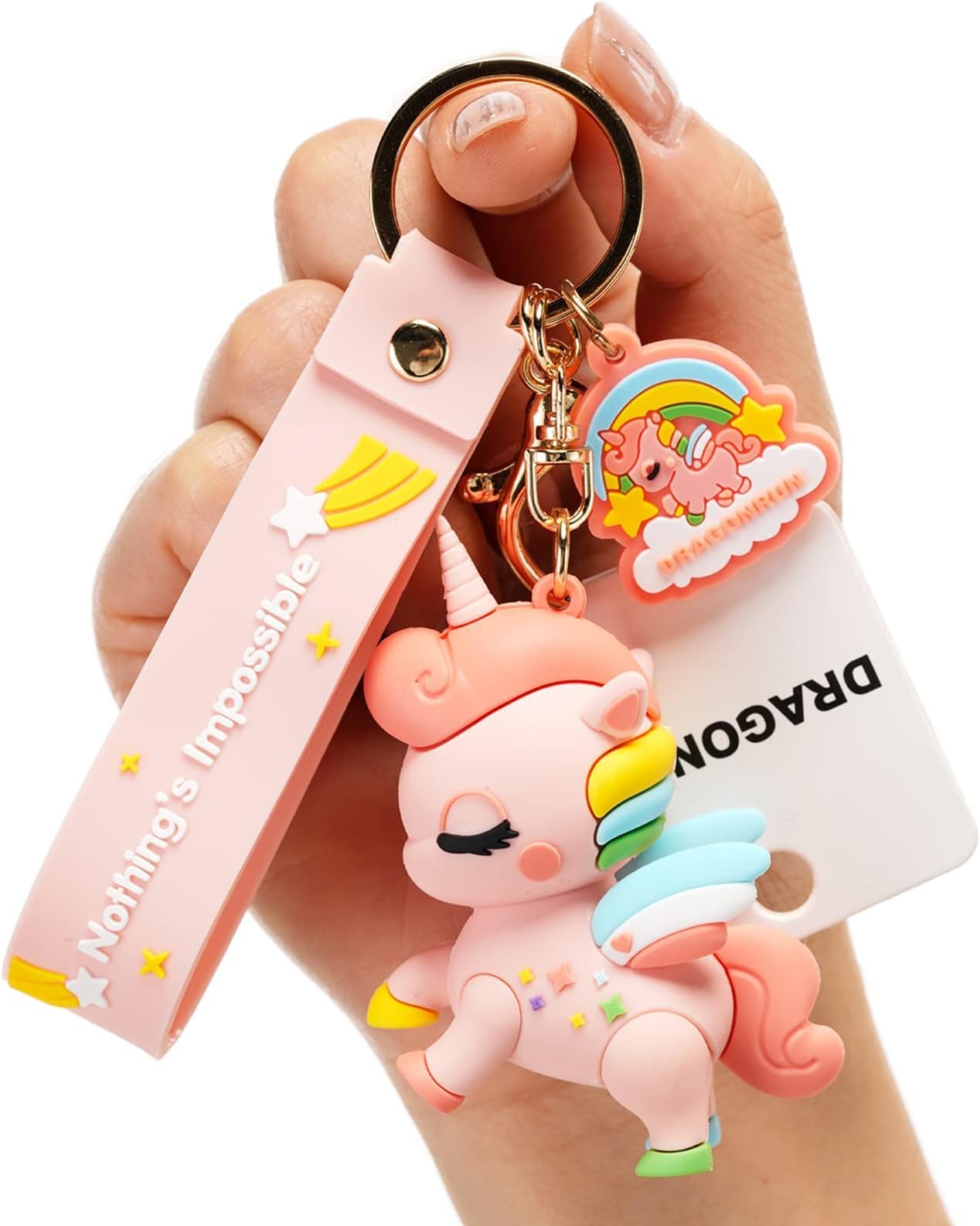 Cute Keychain Gift - Unicorn Keychain Kawaii Accessories Key Chain Backpack Charms Car Keys Keychain for Kids Girls