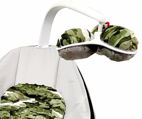 Miniatura 7 de Bolas de juguete de repuesto hechas a mano para Mamaroo 4moms swing bolas de juguete extraíbles con sonidos de sonajero arrugado