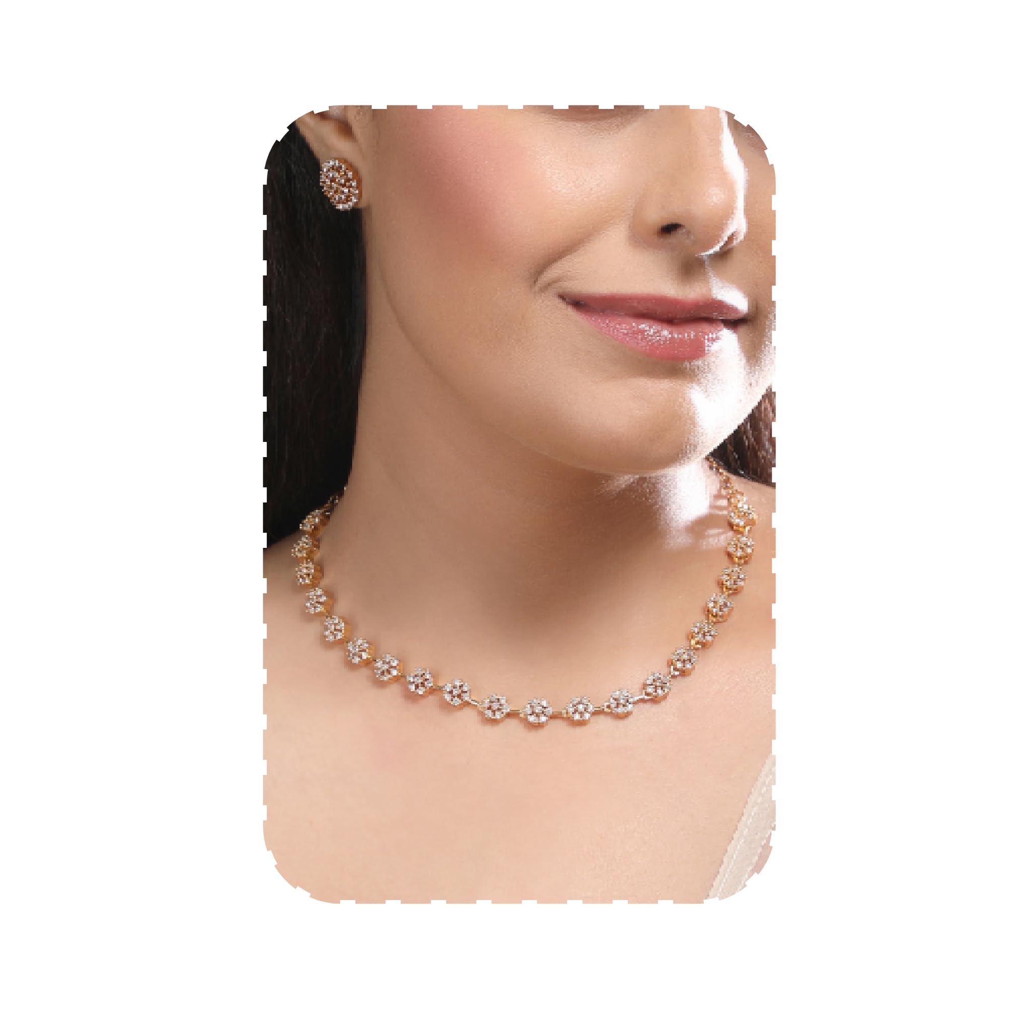 Necklace For Woman | Brass Earrings Gold Chain for Women Stylish | Anti Tarnish Jewelry | Gold Plated Beads Jewellery For Women | Pendant Necklace For women | Birthday Gift For Woman, Ladies, Girlfriend & Wife-image-8
