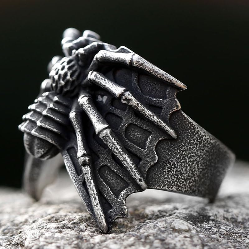Image of Genuine Stainless Steel Ring for Men Fashion Punk Rock 3D Animal Rings