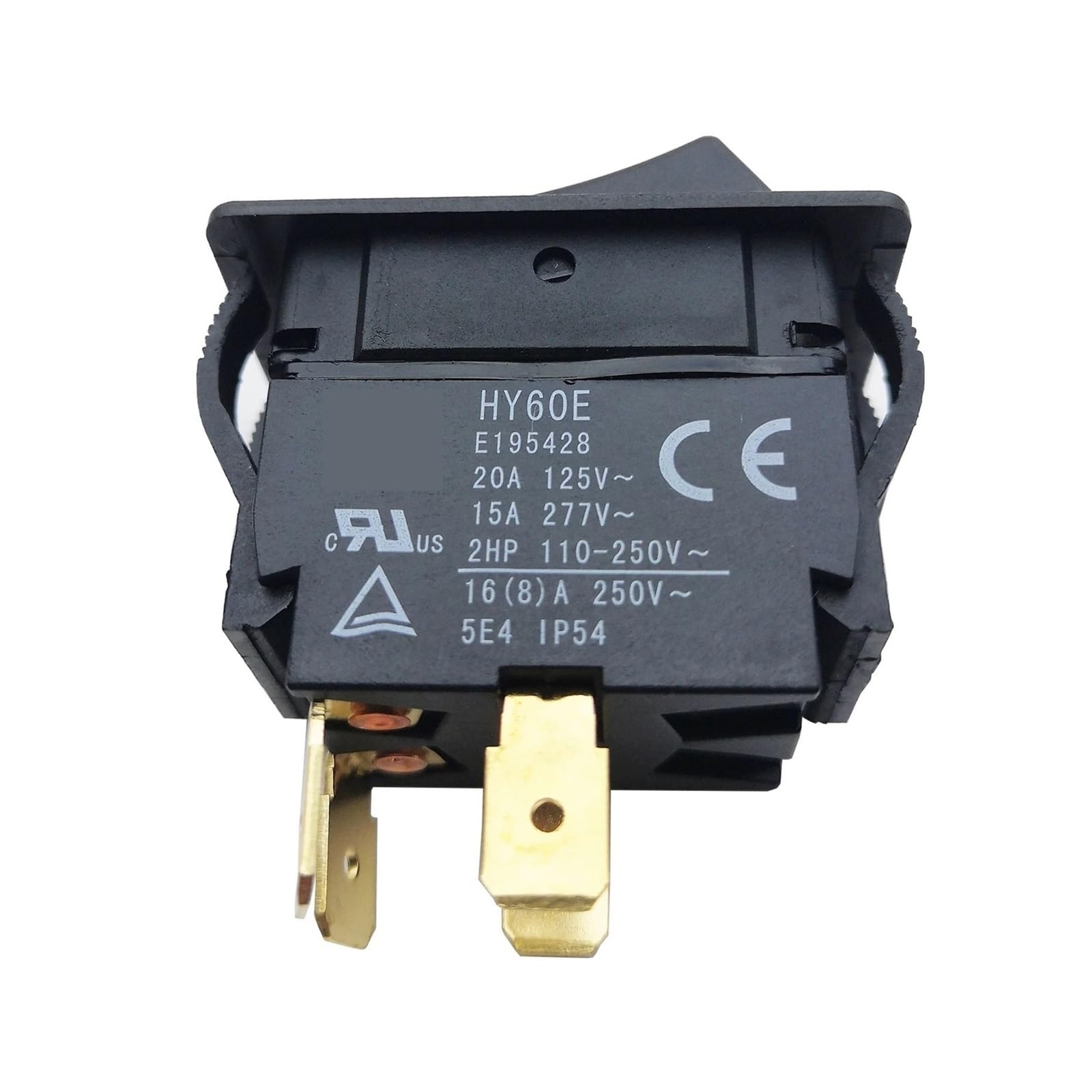 MEIFUUDWPJG HY60E 4Pin DPST 125V 250V 20A Double-Pole Single-Throw Rocker Pushbutton Switches Electromanetic Push Button Switch