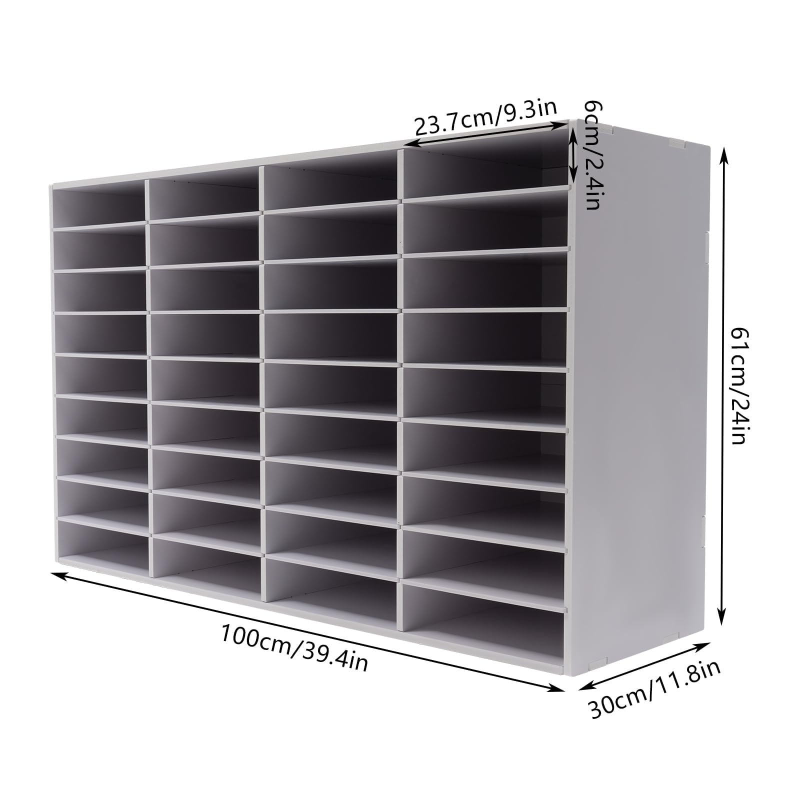 Organizzatore Da Scrivania Con 36 Scomparti, Robusto Organizer For Documenti, Armadietto Portaoggetti For Posta E Documenti D'ufficio, For Una Gestione Efficiente Dello Spazio Di Lavoro.