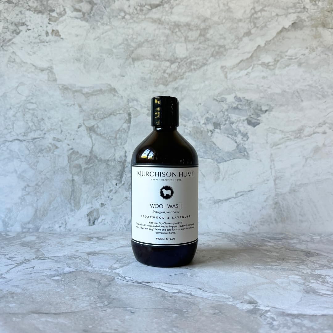 Murchison-Hume Luxury Wool Wash – Eco-Friendly Detergent for Wool, Cashmere & Delicates – Cedarwood or Lavender – Plant-Based, Biodegradable Formula, Gentle Care, 17oz