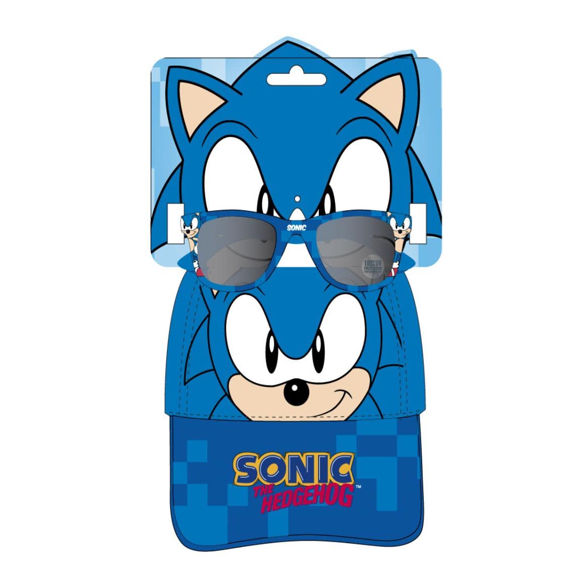 CERDÁ LIFE'S LITTLE MOMENTS Set Gafas de Sol y Gorra Sonic - Talla de 2 a 5 Años - Protección UV 400 y Filtro de Categoría 3 - Gorra Infantil con Velcro Ajustable - Producto Original Diseñado en España