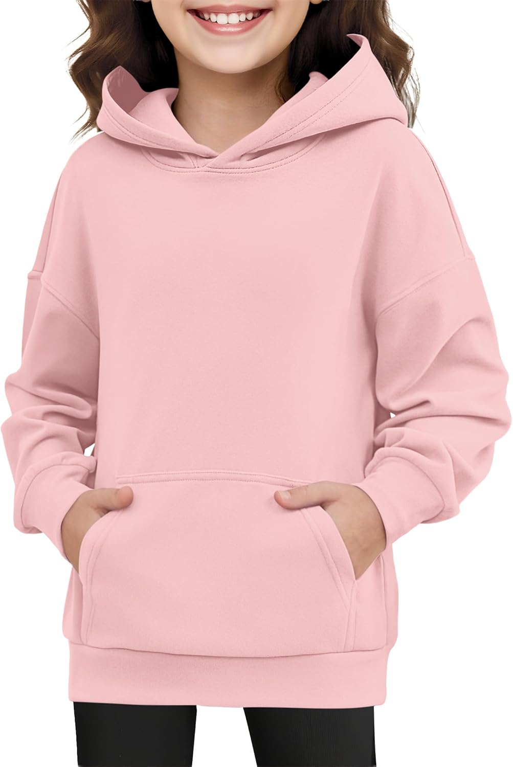 Kids Hoodeis Girls Cute Sweatshirts Pullover Long Sleeve Crewneck Drop Shoulder Top...