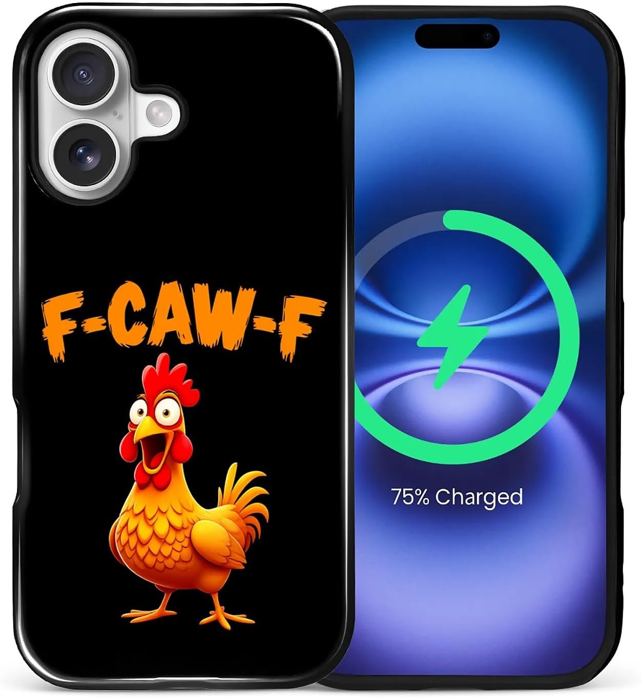 CARLOCA Compatible with iPhone 17 Cases 2-in-1 Non Slip Silicone Hard Pc for MagSafe Provides Comprehensive Protection for iPhone 17 with Funny Chick Screech Design