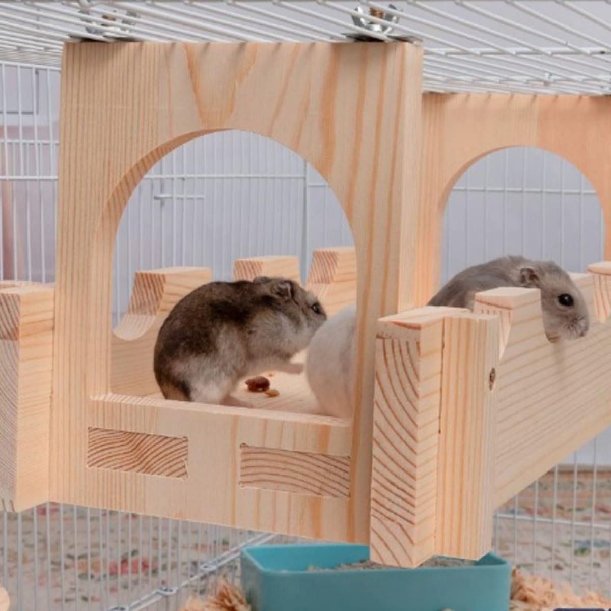 BETOOKY Hamsterkäfigbrücke für Kleintiere, Kletter und Laufübung
