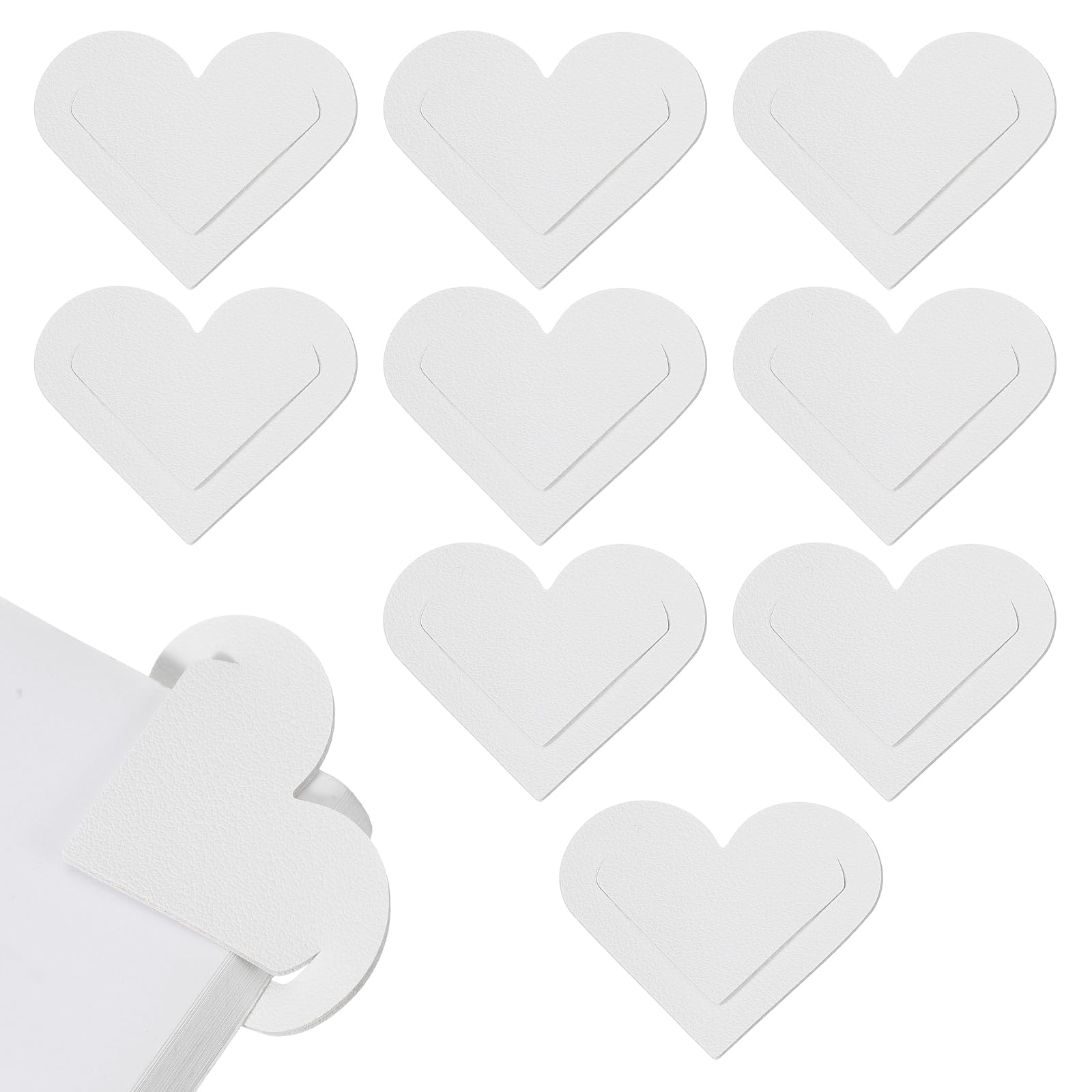 PATIKIL Leather Heart Bookmarks