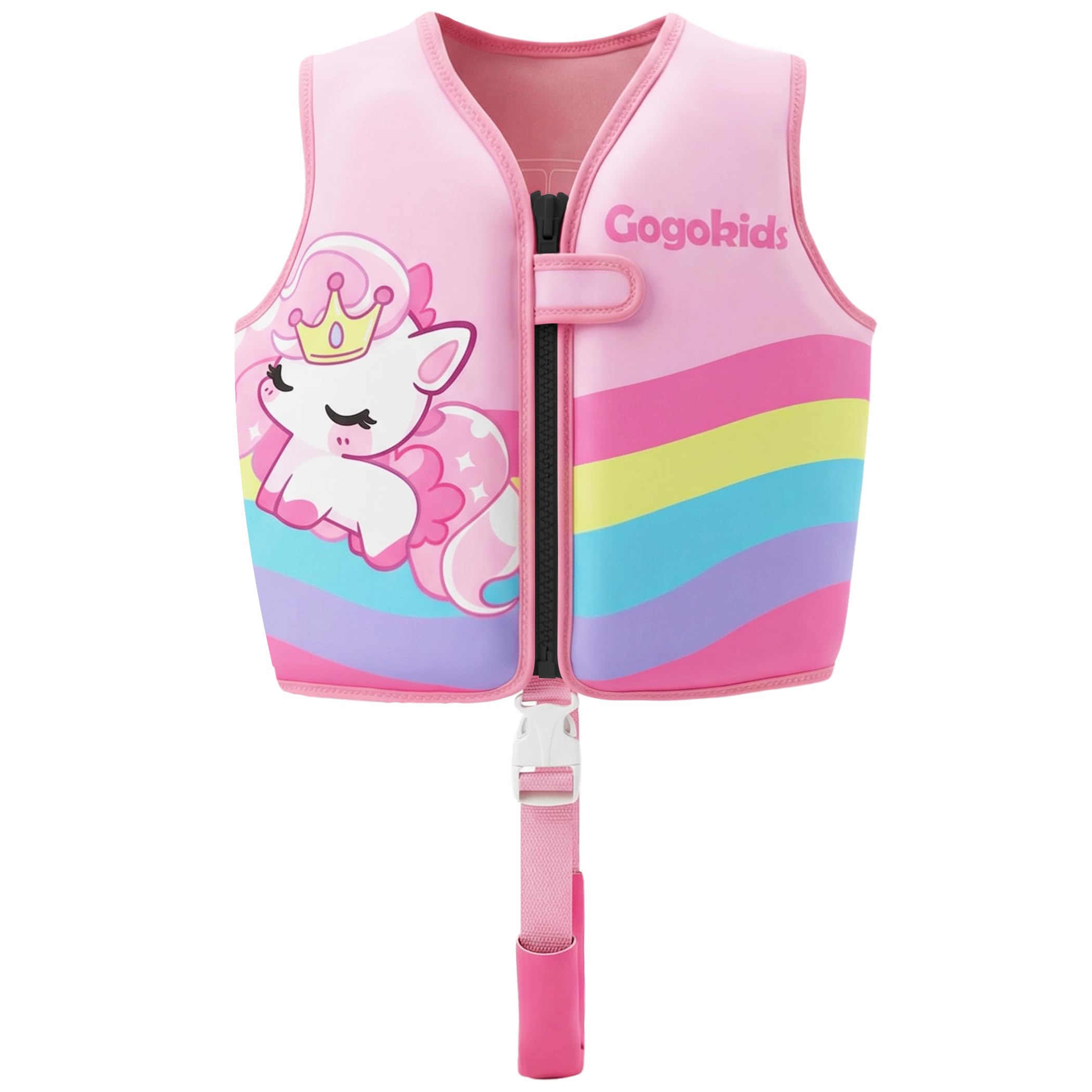 Gogokids Kids Swim Vest 15-30kg, Learn to Swim Float Swimwear for Toddler, Children Ultra-Soft Buoyancy Neoprene Jacket with Adjustable Crotch Strap for Swimming, Pools & Beach, 1-8 Years Old