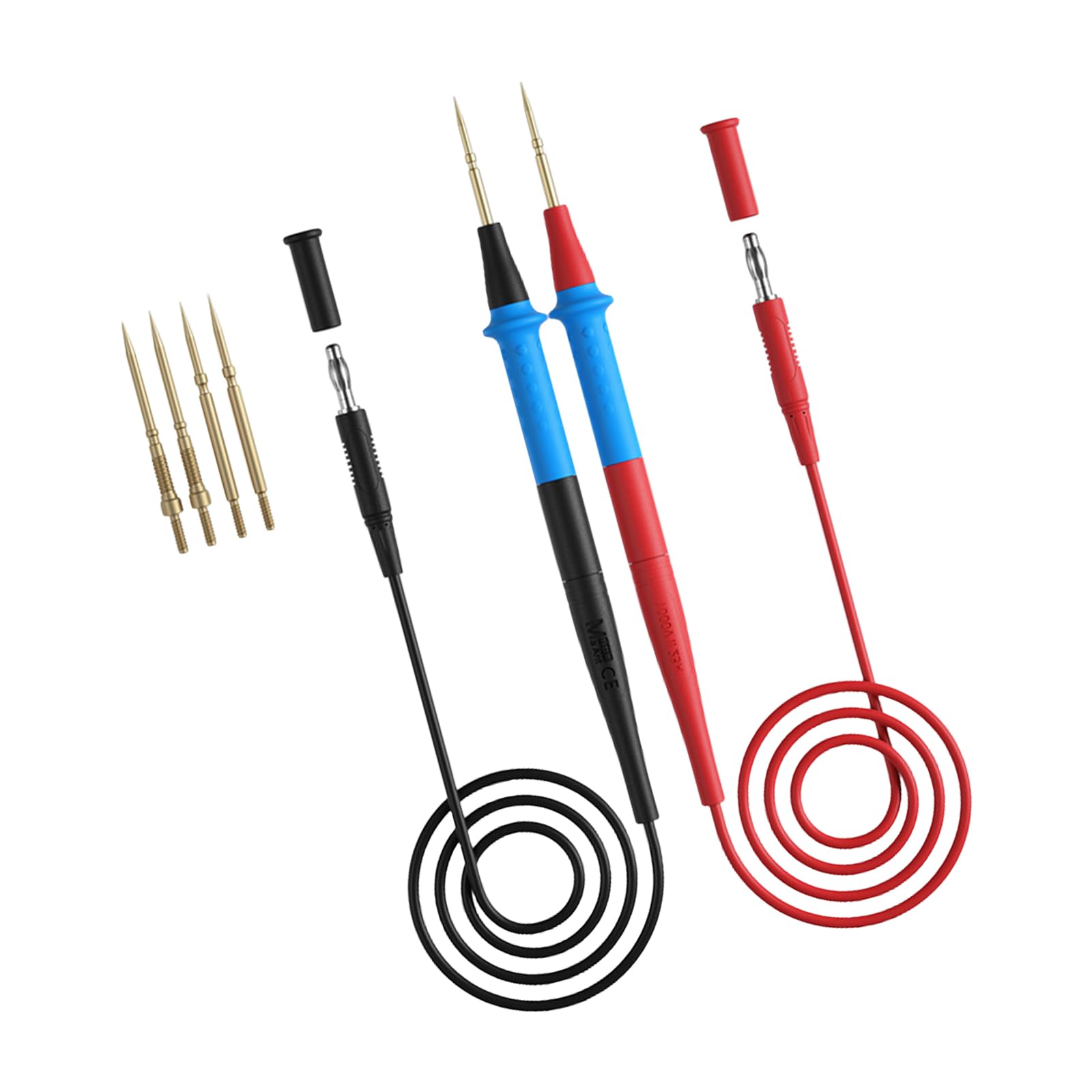 Buxuaaaa Multicolor 23A 1000V Multimeter Pen High Temperature Resistance Probe Replacement Multimeter Tester Probe Pen Electrical Detachable Tips