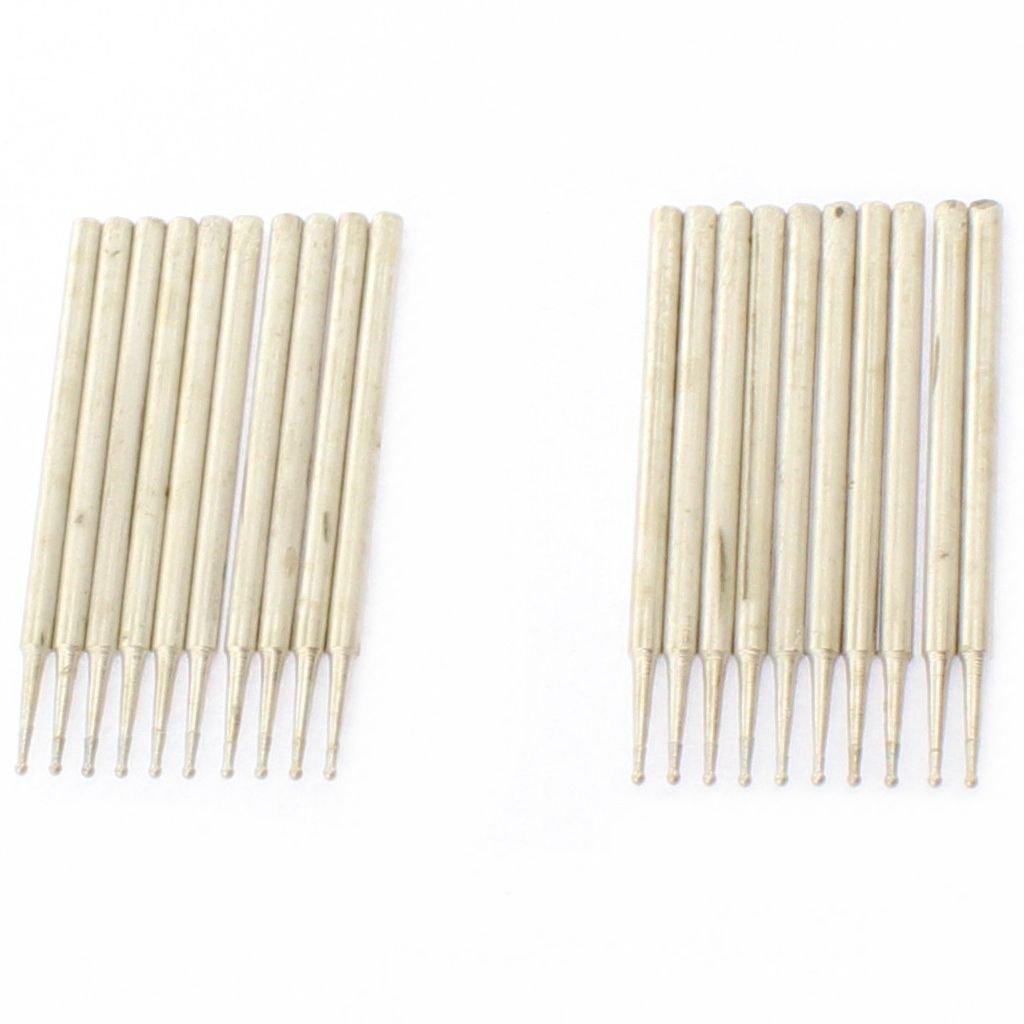 Ilovetool Silver Diamond Grinding Head Bits Spherical 1.0Mm Jade Carving Burrs Pack Of 20Pcs