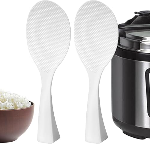 cuchara de arroz de pie, olla de arroz casera paleta de arroz antiadherente, por lo que puede usar la práctica. esta espátula de arroz es