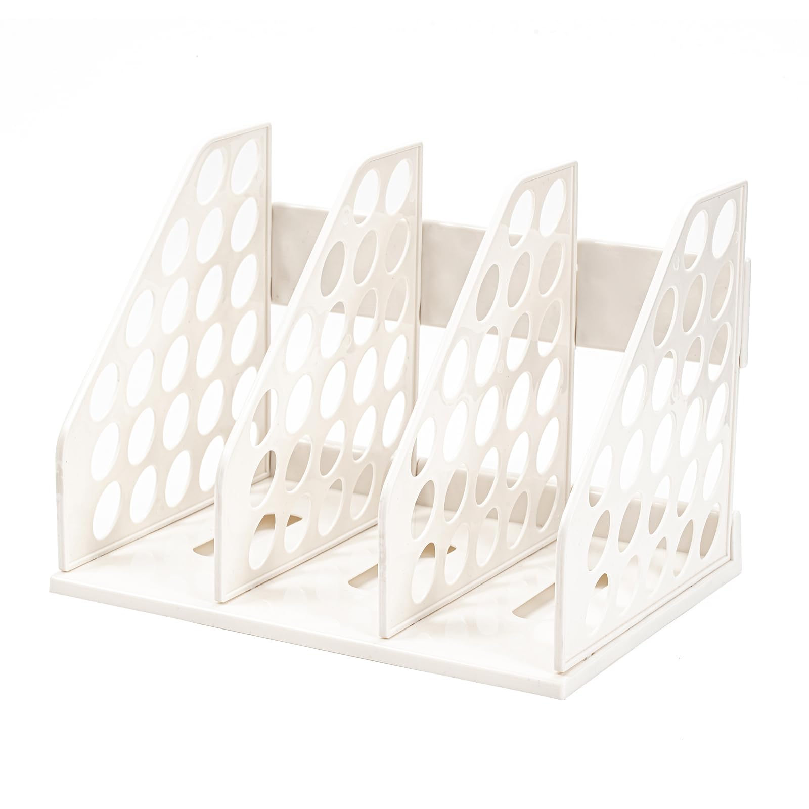 Soporte para archivos A4, organizador vertical de escritorio 3 compartimentos, almacenamiento de revistas oficina
