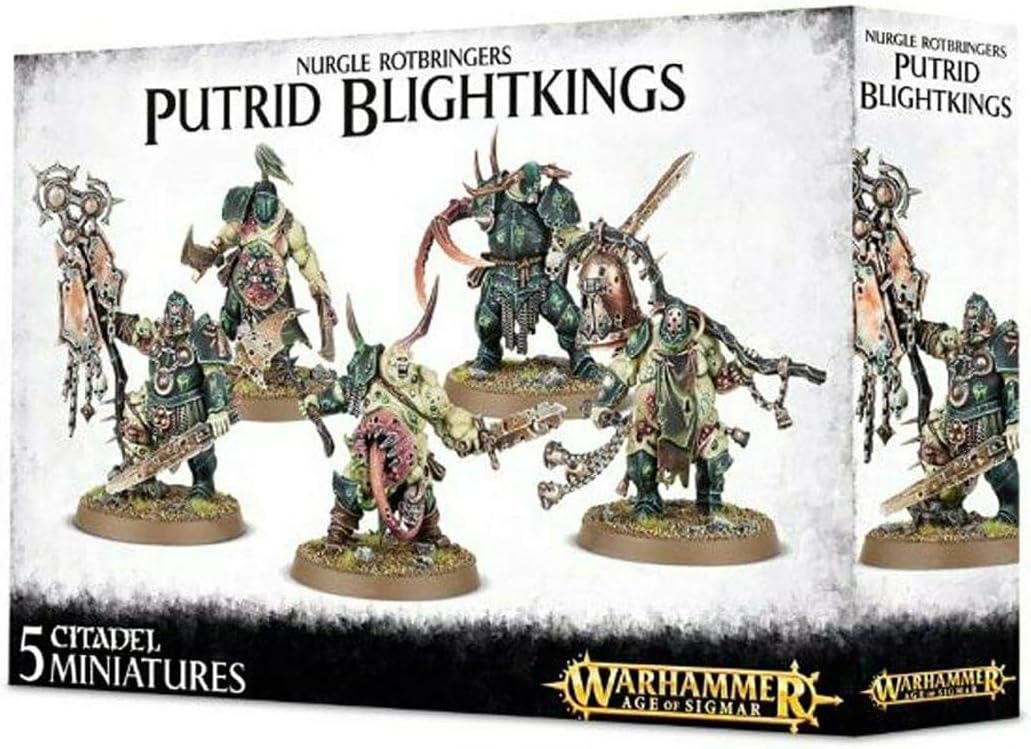 Games Workshop 99120201041 Nurgle Rotbringers Putrid Blightkings Tabletop and Miniature Gaming, Black