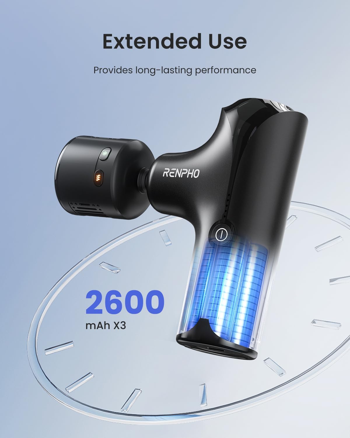 RENPHO Mini Thermacool Massage Gun with Heat and Cold, Professional Pocket-Sized Percussion Massager, FSA Eligible HSA, Portable Deep Tissue Massager, Quiet Operation with Travel Carry Bag - Image 6