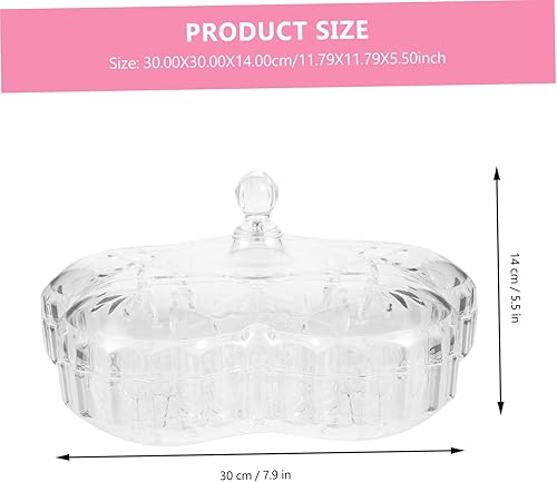 Miniatura 9 de NOLITOY 1pc caja de perro caja de dulces de vidrio PP para girar plato