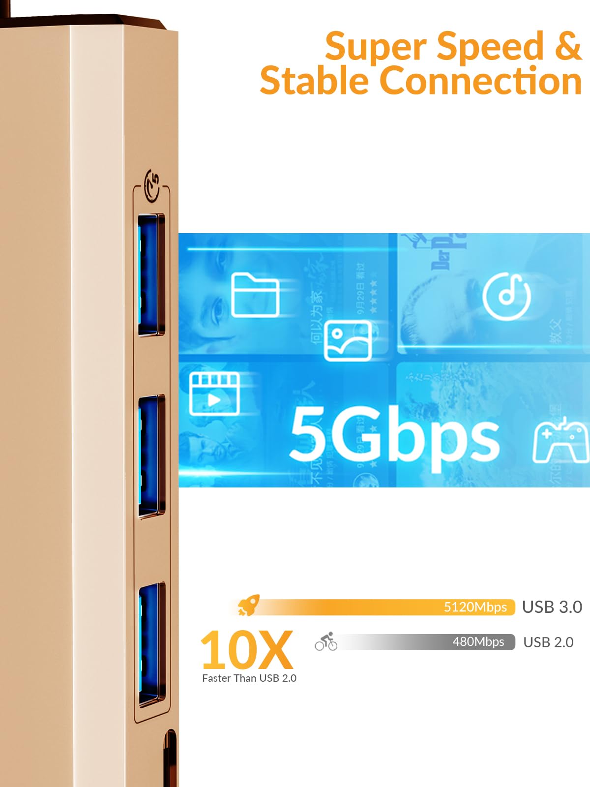 iDsonix Hub USB C 8 en 1, Adaptateur Multiport USB C en Aluminium Station d'accueil USB C avec HDMI 4K @ 60Hz, PD 100W, Ethernet 1000M, Lecteur de Carte SD/TF pour MacBook iPad Dell/HP Laptop Rose