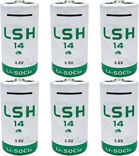 6pcs LSH14 3.6V 5800mAh Lithium Battery for LSH 14 LI-SOCI2 Battery Size C