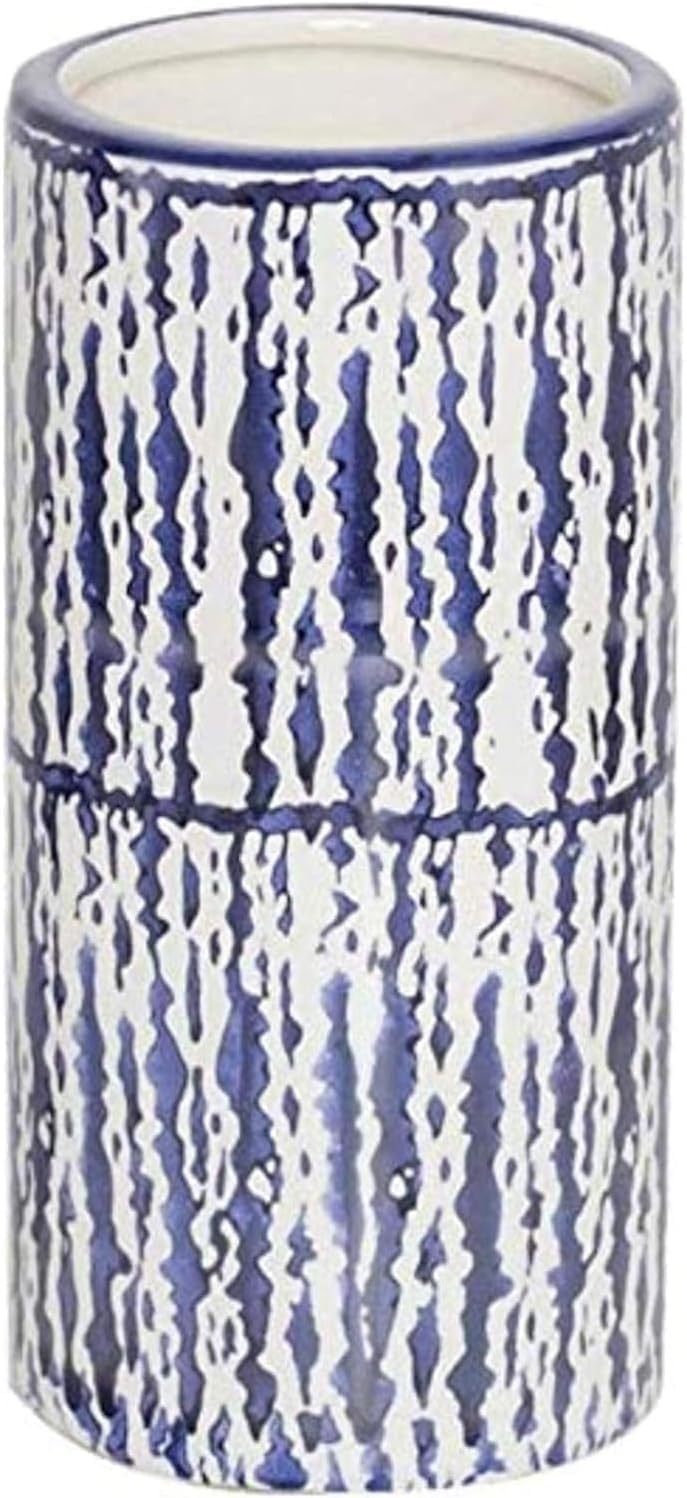 Vase Tabletop Ceramic Blue Straight Flower Arranger Exquisite for Flowers vase