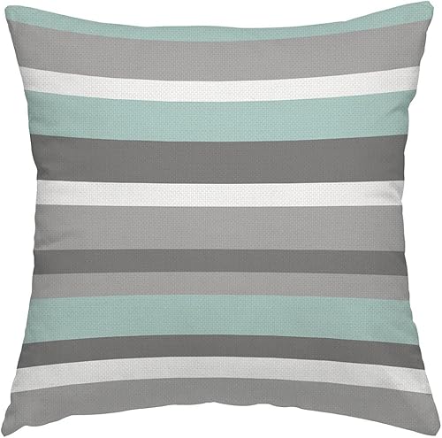 Miniatura 8 de Swono Funda de almohada de 16 x 16 pulgadas, funda de almohada decorativa para sofá, funda de cojín de lino de algodón para interiores y exteriores,