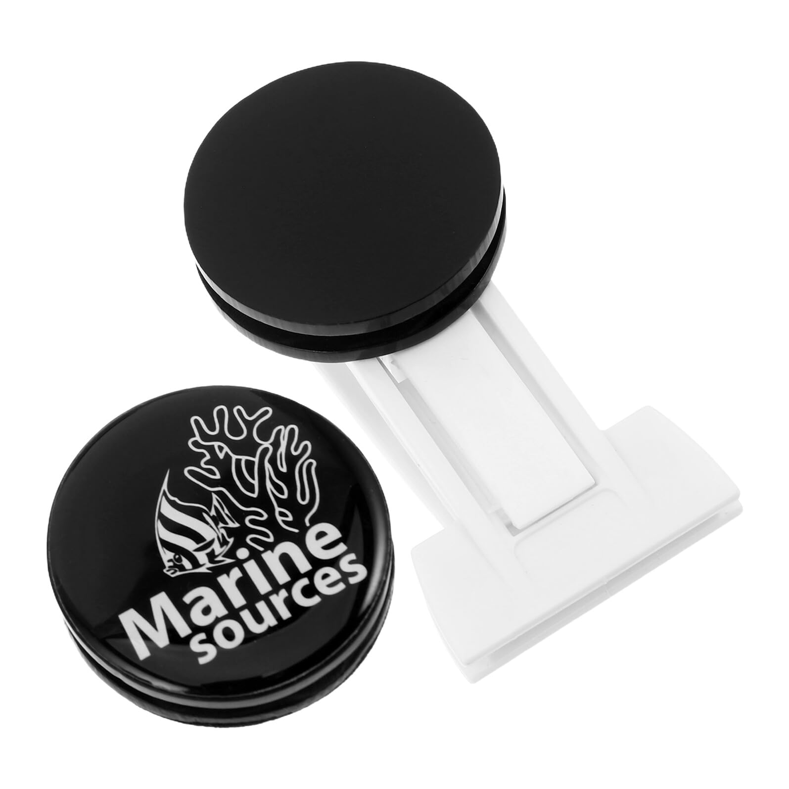 Pince magnétique pour alimentation en aquarium avec clip ajustable pour vitre