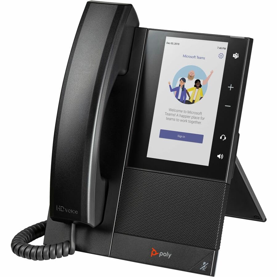 Poly CCX 505 Business Media Phone for Microsoft Teams and PoE-Enabled GSA/TAA - 24 x Total Line - VoIP - 5" LCD - 2 x Network (RJ-45) - PoE Ports