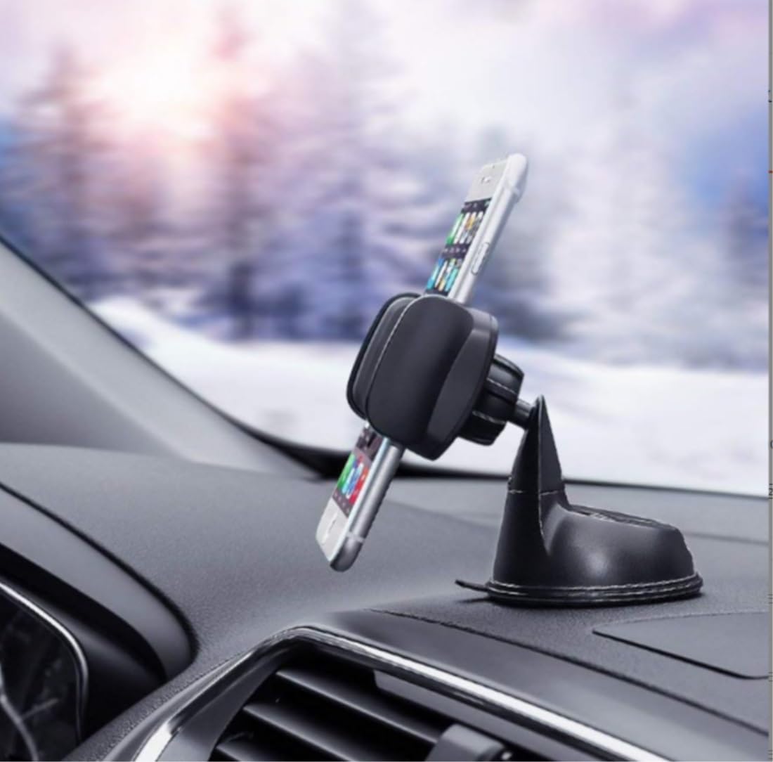 uchwyt samochodowy do telefonu, Universal Car Regulowana nawigacja 360 stopni Mobilny klips w samochodzie Składany do samochodu(Rosso)