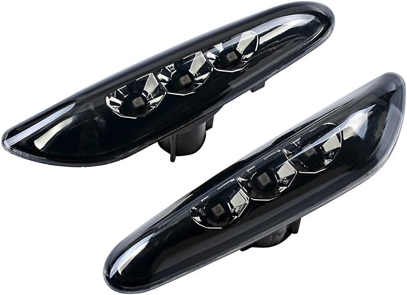 Astra Depot Smoke Lens Front Side Marker Lamps Amber LED Lights For E46 E60 E61 E82 E83 E84 E88 E90 E91 E92 E93