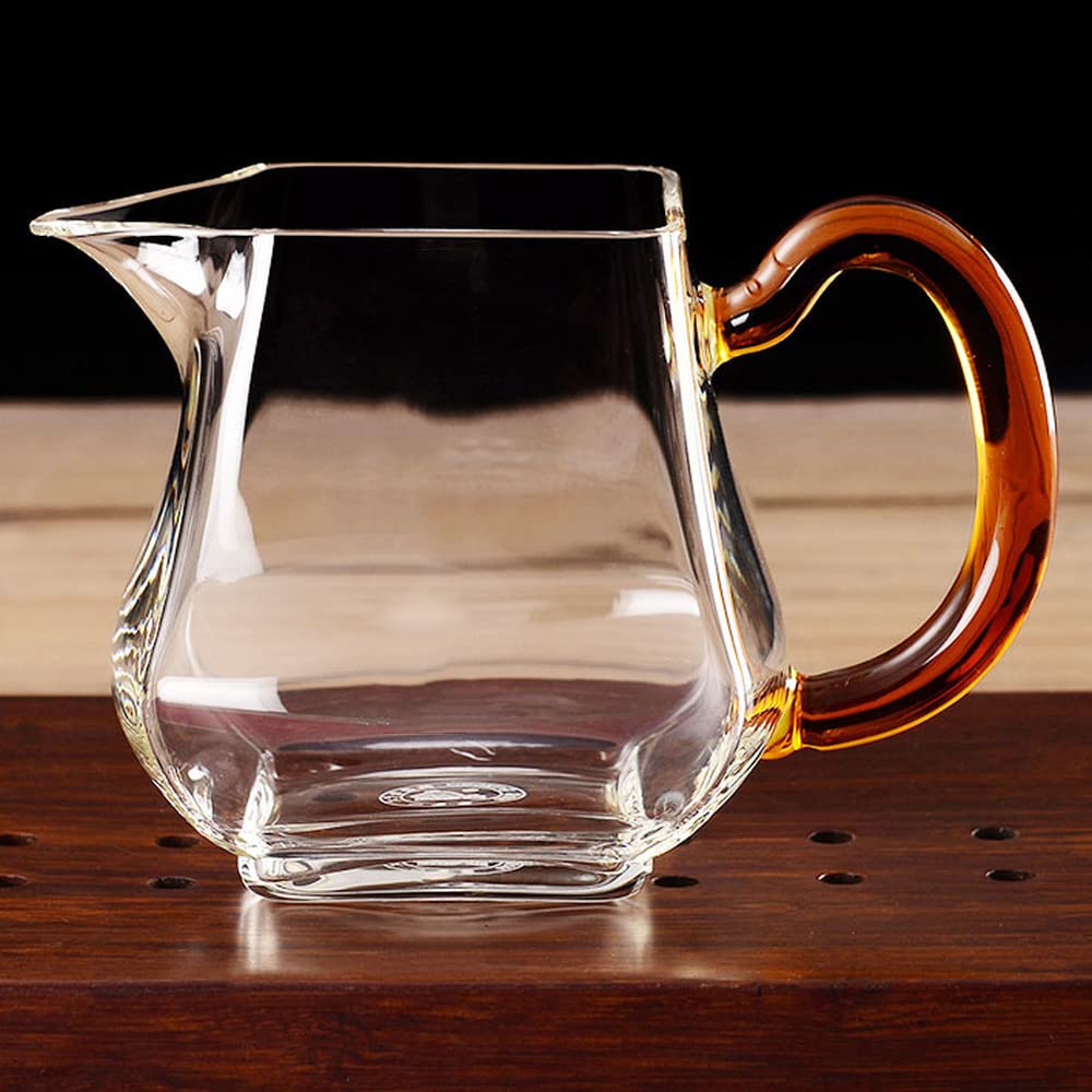 Filiżanka do herbaty, chińskie filiżanki do herbaty, 270ml Szklany ręcznie robiony kubek Fair Tea Zestaw do herbaty Kung Fu z podgrzewaniem i dekoracją