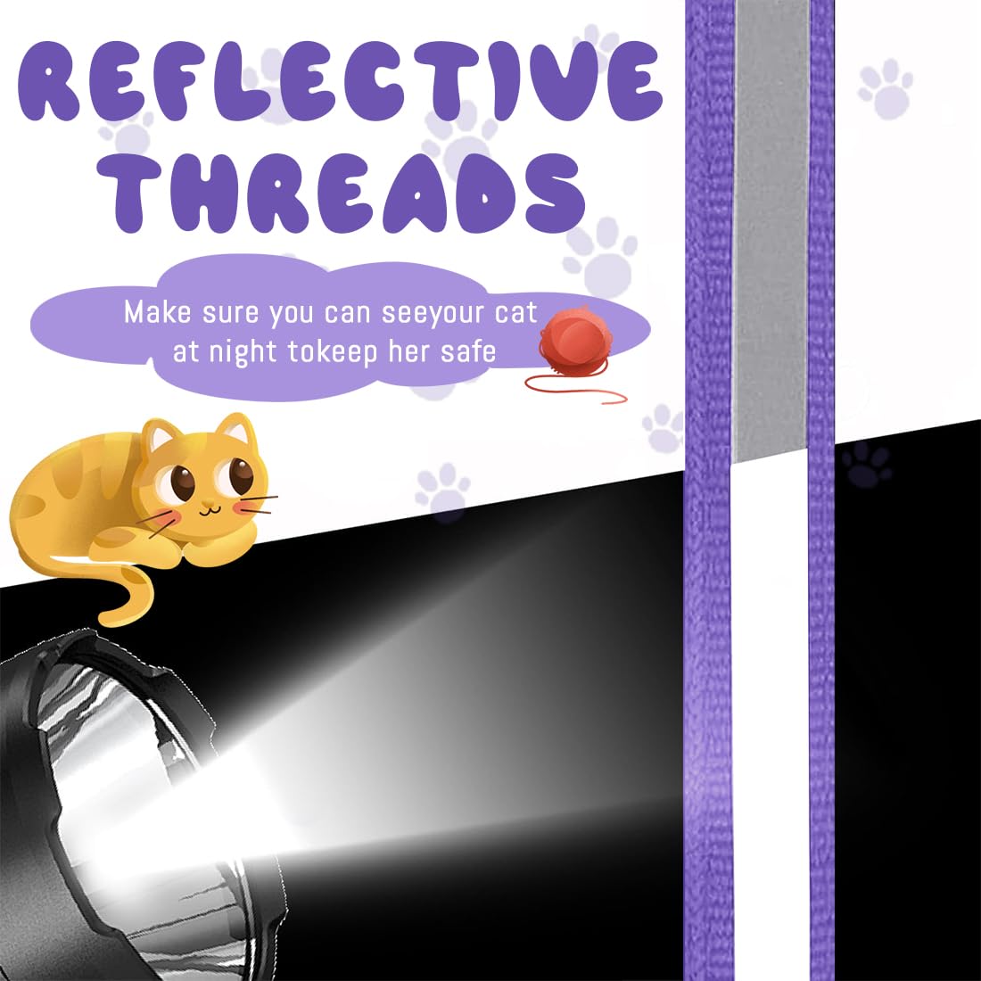 6 Collari Gatto Riflettenti Con Campanello - Regolabili E Sicuri A Sgancio Rapido