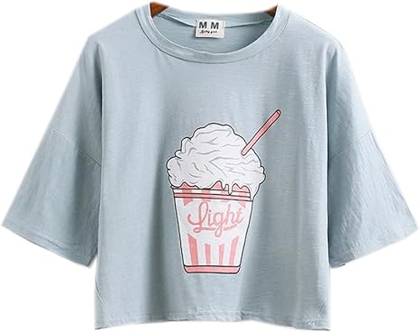 Harajuku Pastel Baby Blue Crop Tops 