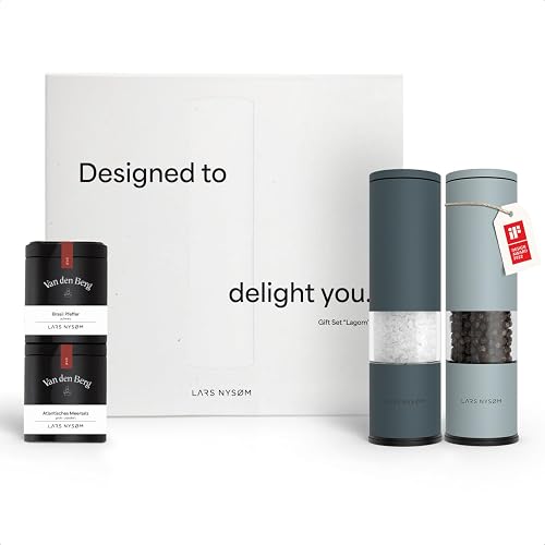 LARS NYSØM Spice Mills & Spices Gift Set - Salt and Peppe…