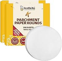 Vista 22 de Katbite - Rondas de papel pergamino de servicio pesado de 4 pulgadas, 200 piezas de rondas de papel pergamino para masas, uso para hornear pequeños