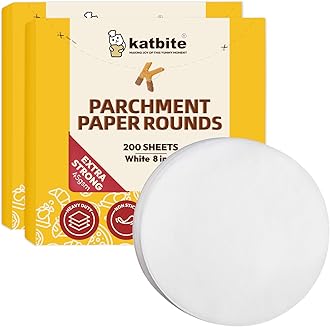 katbite Parchment Paper Rounds-500,8 Inch Cake Pan liners, 4"5"6"9''10"12" Parchment Circles Available