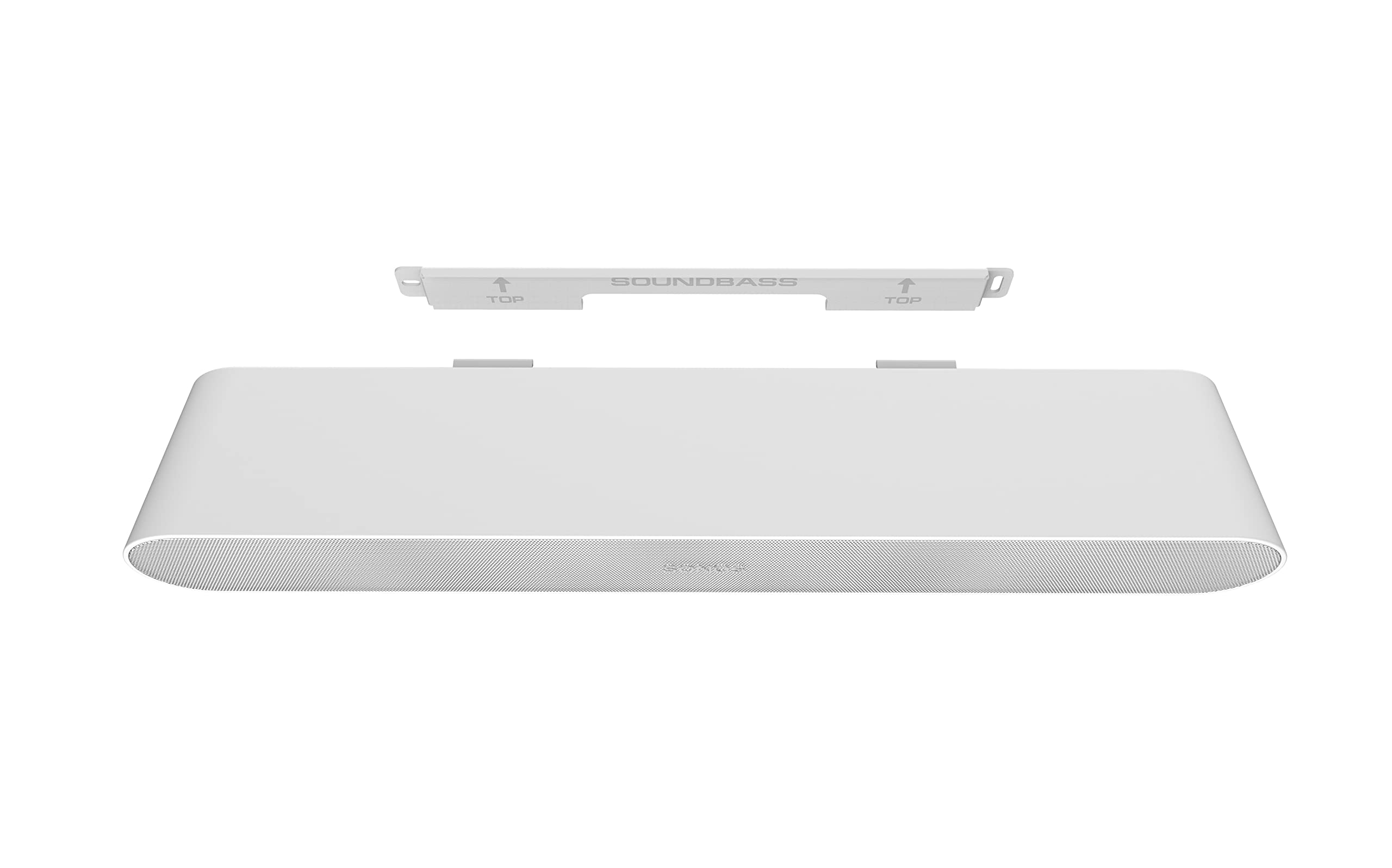 Sound bass Support de Barre de Son pour Sonos Ray, Comprend Tout Le Matériel de Montage, Support Mural Flottant sous TV ou Au-Dessus, Facile à Installer, Blanc